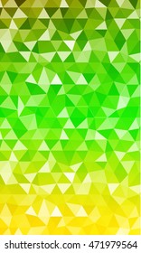 Bright vertical banner. Green shades. Polygonal design. Vector illustration. For registration sites, presentations, business brochures.