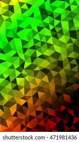 Bright vertical banner. Green shades. Polygonal design. Vector illustration. For registration sites, presentations, business brochures.