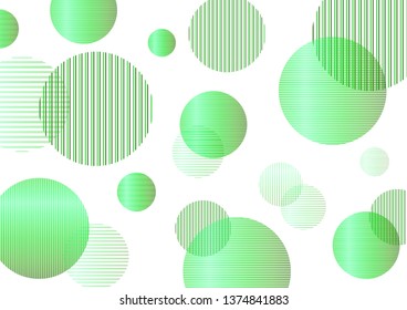 Bright vertical and horizontal stripes in the circle. Abstract geometric background. Vector illustration for print or design.