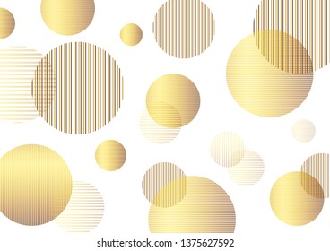 Bright vertical and horizontal stripes in the circle. Abstract geometric background. Vector illustration for print or design.