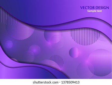 Bright vertical and horizontal stripes in the circle. Abstract geometric background with beautiful wave. Vector illustration for print or design.