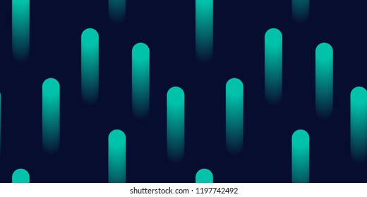 Bright vertical stripes abstract geometric pattern with 3D gradient shapes. Dark retro futuristic background. Vector illustration.