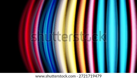 Bright vertical stripes dominate image. Colors blend, creating vibrant, modern visual effect. Black background emphasizes luminosity.