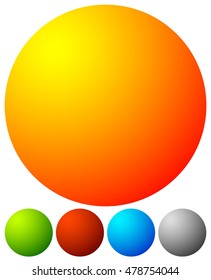 Bright, vibrant button, badge design elements with blank space
