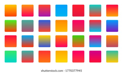 bright vibrant colorful set of gradients background