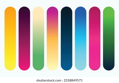 Bright vibrant set of gradients background