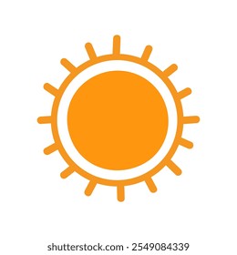 Bright and vibrant sun symbol representing warmth and energy during a sunny day