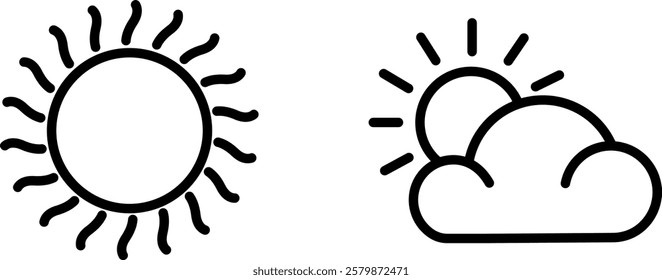 Bright and Vibrant Sunny Icon for Clear Weather, Sunshine, and Warmth