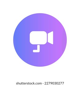 Icono de vídeo brillante. Gráficos vectoriales