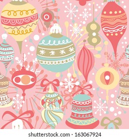 Bright vintage Christmas and New Year background in vector. Can be used for wallpapers, pattern fills, web page backgrounds, surface textures.