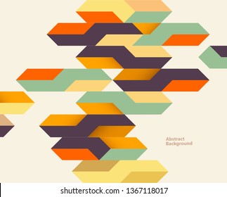 Bright vintage geometric background
