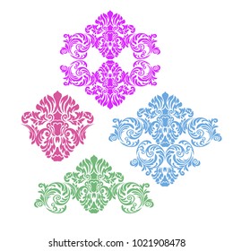 Bright vintage patterns for T-shirts and walls.