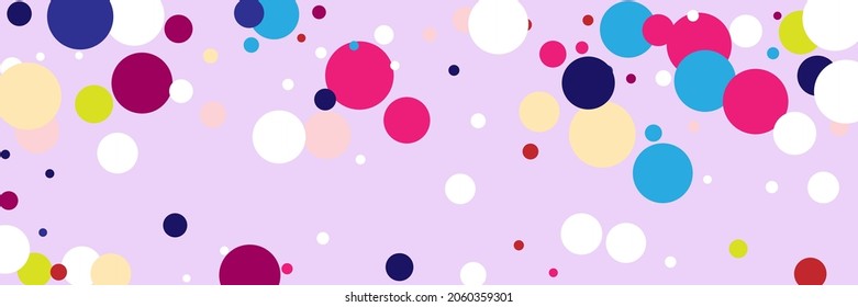 Bright Violet Color Kids Vibrant Wallpaper. Beige White Red Vivid Rainbow Children Composition. Yellow Play Circles Purple Pastel Multicolor Illustration. Pink Dark Indigo Blue Green Print.