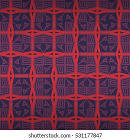 Bright violet decorative seamless pattern background in assyrian style. Colored, symmetric design for wallpaper, packing-paper, curtain or other purpose.