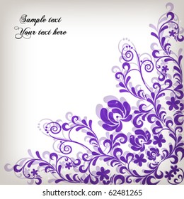Bright violet floral background