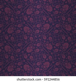 Bright violet geometric seamless pattern in ethnic style. Retro design.