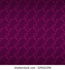 Bright violet geometrical seamless pattern background in maze style. Intricate mosaic repeatable backdrop. Retro decor. Vivid, graphic design for banner, wallpaper, fabric or other purpose.