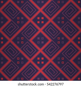 Bright violet geometrical seamless pattern in spiral style.
