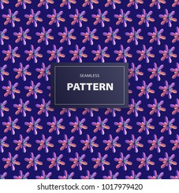 Bright Violet Holographic Flowers texture