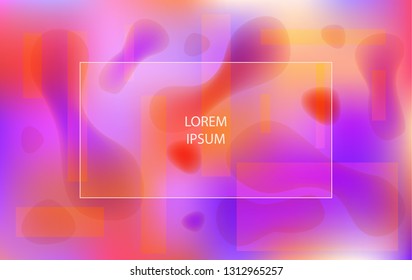 Bright violet and orange vibrant background with abstract shapes. Modern fluid warm colors wallpaper with gradient blobs for ui design, web, apps wallpaper, banner