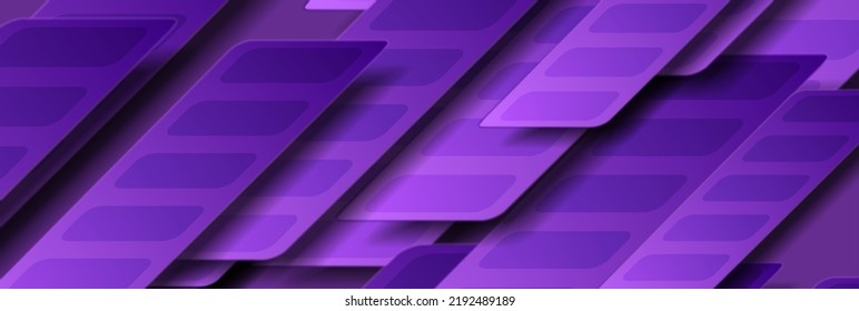 Bright violet shiny geometric tech abstract background. Futuristic vector design