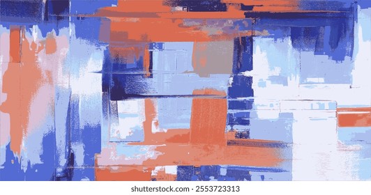 Bright violet texture background, modern abstract backdrop design. Paint on canvas rough colorful textured brush strokes painting, vector artwork