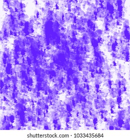 bright violet watercolor splash pattern with dark clustered brush strokes, vector illustration