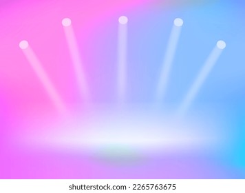 Interior luminoso con proyectores  