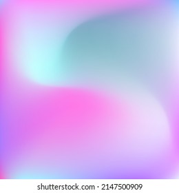 Bright Vivid Blurred Sky Vibrant Gradient Background. Pink Neon Light Wavy Curve Background. Colorful Cold Dynamic Fluid Multicolor Swirl Gradient Mesh. Color Water Pastel Liquid Blurry Texture.