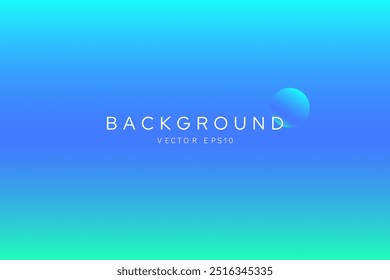 Bright vivid green and blue gradient color gradient background vector design