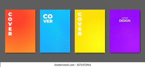 Bright vivid poster templates. Abstract colorful background for design