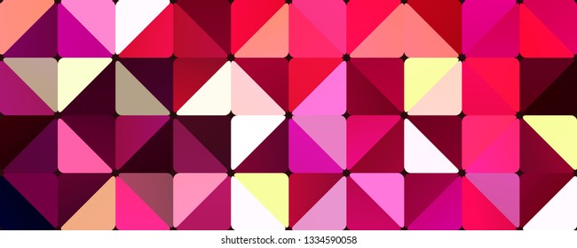 Bright Warm Color Trendy Triangle BG Design