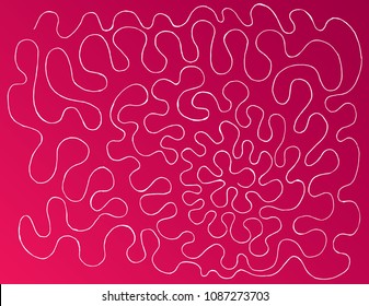 A bright and warm pencil continuous line drawing knocked out on a gradient background. Inspired by nature. Vector easy to alter.