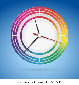 Bright watch with a dial of the rainbow, beautiful concept for your design