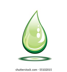 Bright water drop. Vector illustration.