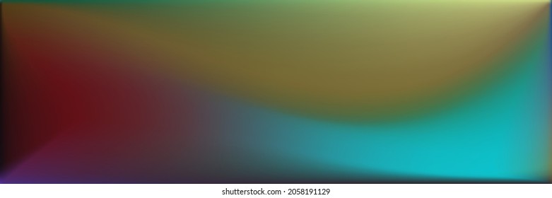 Bright Water Wavy Gradient Mesh. Multicolor Neon Wavy Gradient Mesh. Dark Vibrant Smooth Surface Backdrop. Sea  Vivid Trendy Background. Rainbow Natural Blank Blurred Texture Illustration.