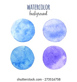 Bright watercolor background in the form of circles for your design.