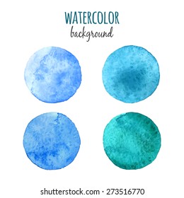 Bright watercolor background in the form of circles for your design.