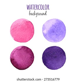 Bright watercolor background in the form of circles for your design.