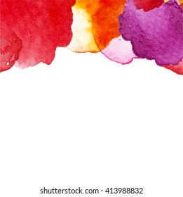 Bright watercolor background. Vector design