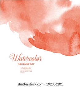 Fundo de aquarela brilhante. Ilustração vetorial