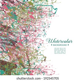 Bright watercolor background. Vector illustration