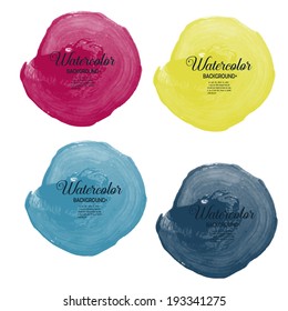 Bright watercolor background. Vector illustration