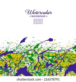 Bright watercolor background. Vector illustration