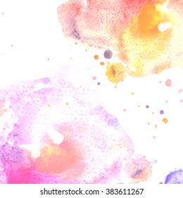 Bright watercolor background. Vector illustration.