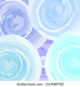 Bright watercolor blue green circles, modern pattern background for leaflets, posters, business cards. Music, youth concerts, store sales. Print for textiles, hoodies, accessories.