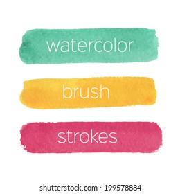 bright watercolor brush strokes