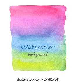 Bright watercolor elements for design.Watercolor Background. Vector.