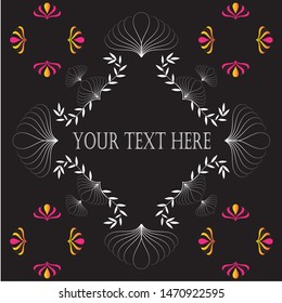 Bright watercolor floral frame with different herbal element for invitations. greeting cards an other decorations. Autumn flower frame
