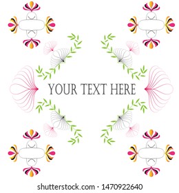 Bright watercolor floral frame with different herbal element for invitations. greeting cards an other decorations. Autumn flower frame
